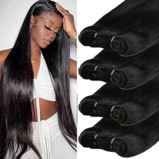 UK CLEARANCE 100% Virgin Human Hair Weave Weft 1-3 Bundles Brazilian Weave Weft