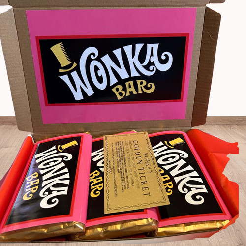 Wonka chocolate bar golden - wonka,