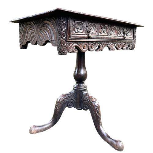 19th century carved oak - 19th,