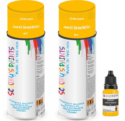 For citroen paint spray - paint, jaune