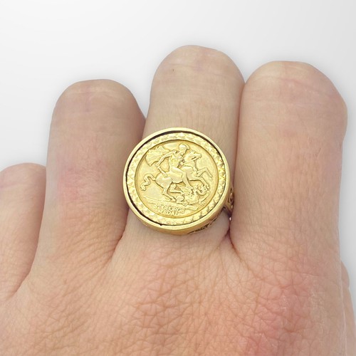 Gold ring sovereign - ring,
