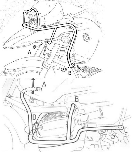 Bmw r1150gs crash bars black - bmw,