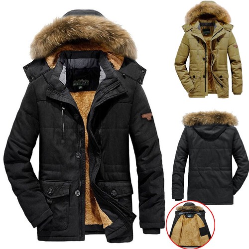 Men hooded parka long sleeve - parka,