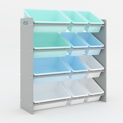 Wooden kids storage unit - wooden,