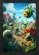 plants vs zombies Framed Wall
