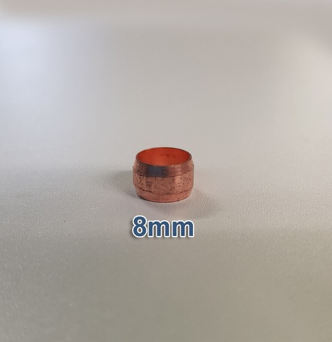 Copper compression olives 8mm - copper,