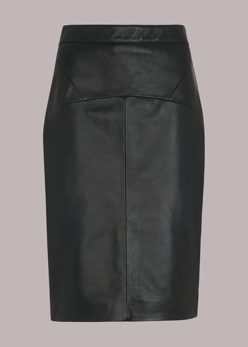 Whistles black leather kel - black,