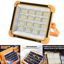 3500W Rechargeable LED Work Light Solar Cordless Portable Floodlight USB 4 Modes