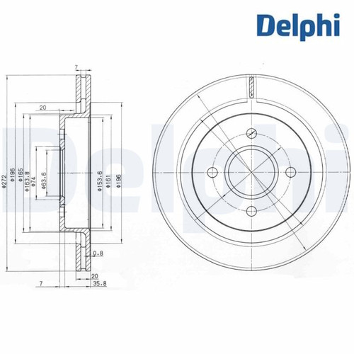Brake disc delphi bg2758 for - disc,