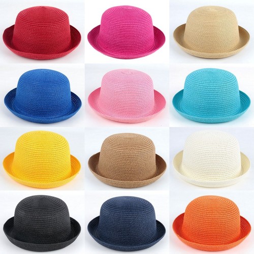 Women ladies straw bowler - ladies,