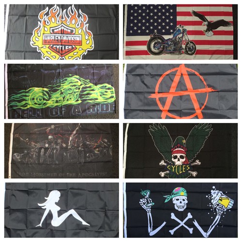 Biker flag chopper outlaws - biker,