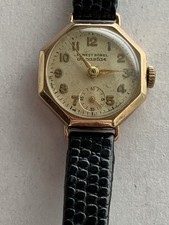 Ernest Borek Incastar 9ct Gold Ladies Vintage Cocktail Watch Working
