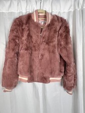 Elizabeth and James Ellington bomber jacket rabbit fur size Small womens
