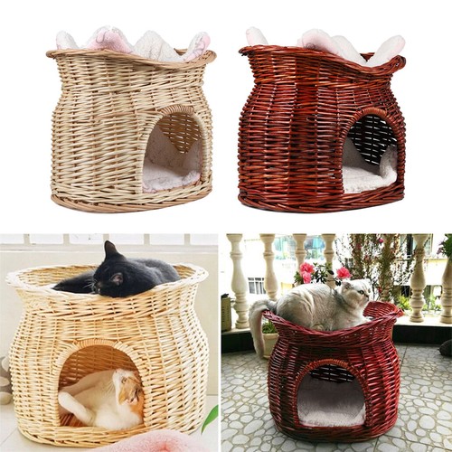 2tier woven wicker pet - wicker, bed