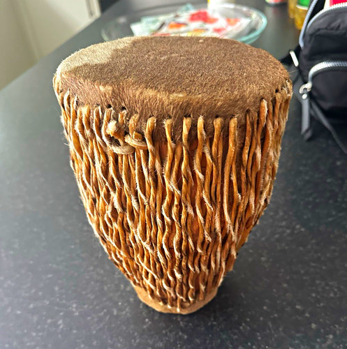 Wood rope tuned djembe - wood, hand