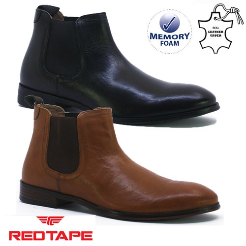 Mens red tape - tape, leather