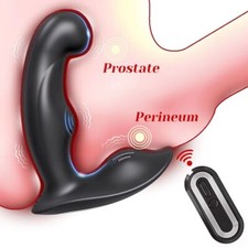 Prostate Massager Remote Control Anal Vibrator Dildo Butt Plug Sex Toy for Men