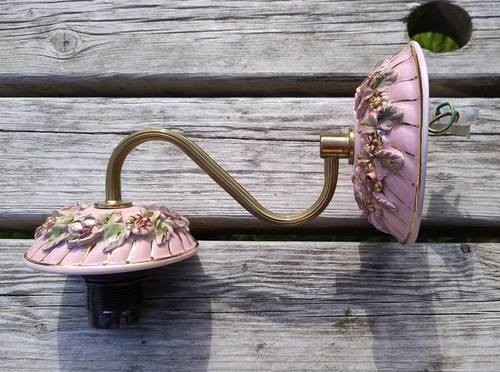 Vintage porcelain brass wall - &,