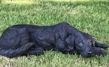  BLACK LABRADOR DOG Resin Home