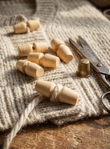 Wood toggle duffle coat - toggle,
