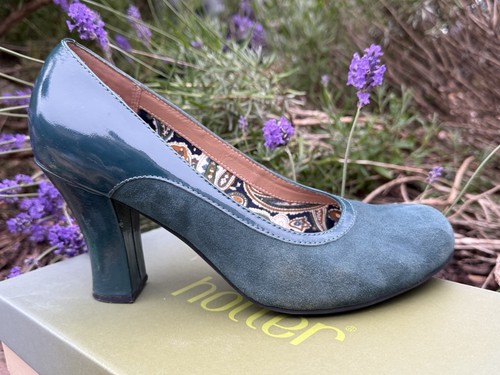 Hotter high heel suede court - hotter,