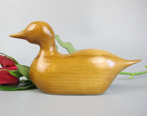 Wooden duck figurine - duck,