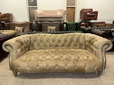 Tetrad Matisse Chesterfield Tan Real Leather Three Seater Sofa