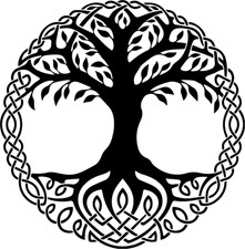 Stylish tree of life pagan