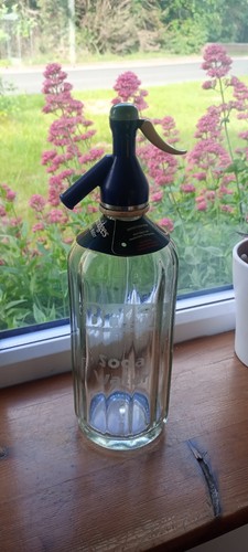 Vintage soda syphon blue - syphon,