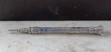 Sterling Silver Propelling Pencil By Joseph Whitten 1889 Engraved MISSING GEM