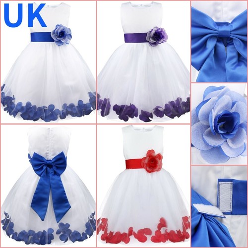 Flower girls kids dress - uk,