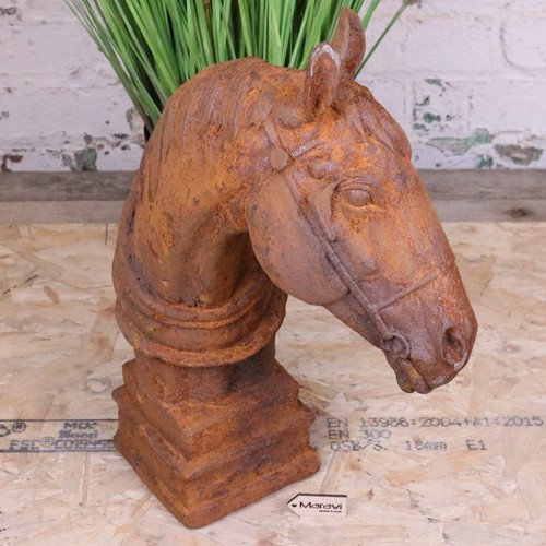 Rusty horse head - horse, garden