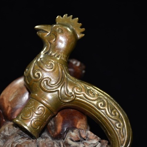Old bronze handmade carved - old,
