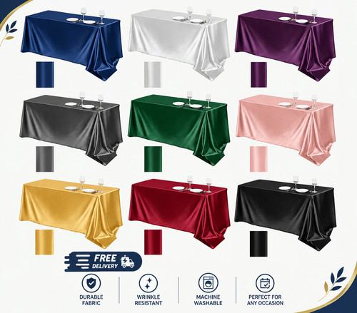 New satin tablecloth rectangle - new,