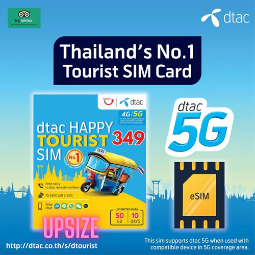 Thailand travel esim 50gb - thailand, 5g