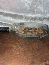 Vintage Ship In Bottle The Antiquary 16x7x7cm