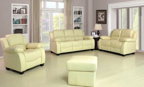 Leather sofa set 1 - leather, 3+2+1