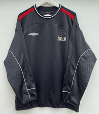 Vintage Goalkeeper Shirt Umbro 5 A Side Sweatshirt Long Sleeve Black Mens Large