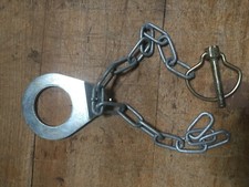 Ex MOD MILITARY ARMY trailer safety chain and clip assembly E22
