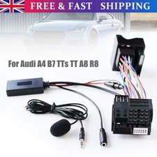 Music Bluetooth Hand-free AUX Adapter Cable 5-12V For Audi A4 B7 TTs A8 R8 A3