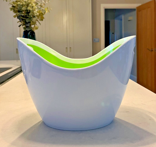 White green ice - ice, bucket