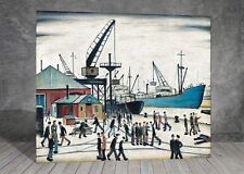 L. S. Lowry Cranes and Ships , Glasgow Docks PAINTING ART PRINT POSTER 1592