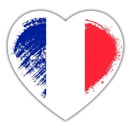Gift sticker french heart - :,