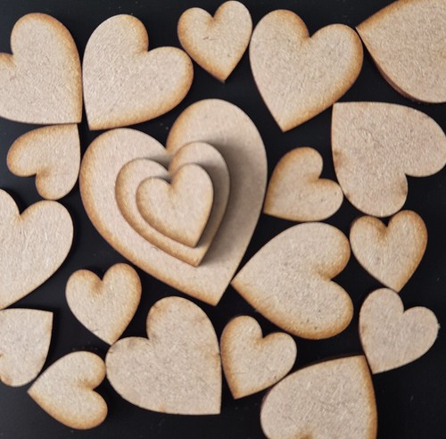 Wooden wood hearts heart - wooden,