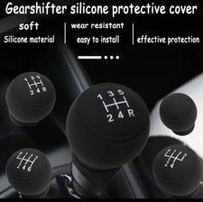 Black Soft Silicone Nonslip Car Gear Knob Shift Stick Cover 5-6 Speed