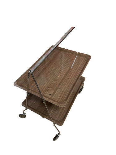Vintage brown serving cart - vintage,