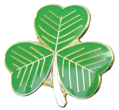 Irish shamrock pin badge - irish,