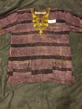 Genuine Nigerian Mens Tie-dye Dashiki  Shirt With Pockets BNWOT Chest 46" Approx