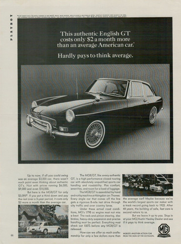1967 mgb english car - mgb/gt,