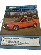 Autodata NISSAN SUNNY CHERRY 1982 On  1.0 - 1.5cc  Manual